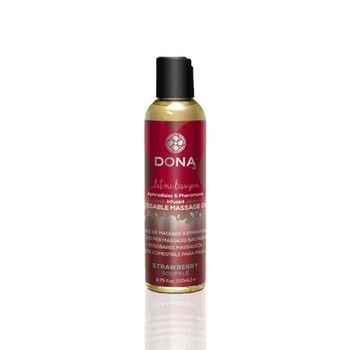 Массажна олія DONA Kissable Massage Oil Strawberry Souffle (110 мл) можна для оральних пестощів