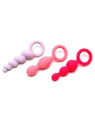 Набор анальных игрушек Satisfyer Plugs colored (set of 3) - Booty Call, макс. диаметр 3см