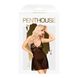 Мини-платье с кружевным лифом и стрингами Penthouse - Bedtime Story Black S/M