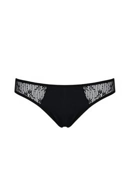 Трусики-сліпи з мереживною сіточкою Dina Thong black L/XL - Passion