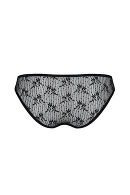 Трусики-сліпи з мереживною сіточкою Dina Thong black L/XL - Passion