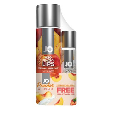 Комплект лубрикантів System JO GWP - Peaches & Cream - Peachy Lips 120 мл & H2O Vanilla 30 мл