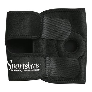 Ремень на бедро для страпона Sportsheets Thigh Strap-On, на липучке, можно на подушку, объем 55см, Чорний