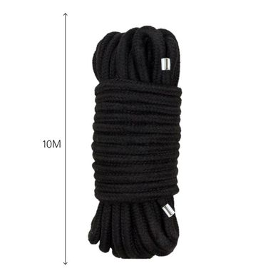 Мотузка для BDSM BTB Bondage Rope Black, довжина 10 м, діаметр 65 мм, поліестер