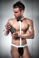 Чоловічий еротичний костюм офіціанта Passion 021 BODY S/M: дуже відвертий боді