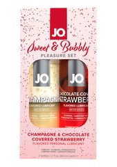 Набір лубрикантів System JO Sweet&Bubbly – Shampagne & Chocolete Covered Strawberry (2×60 мл)