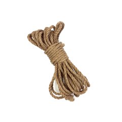 Джутова мотузка BDSM 8 метрів, 6 мм, натруальний колір
