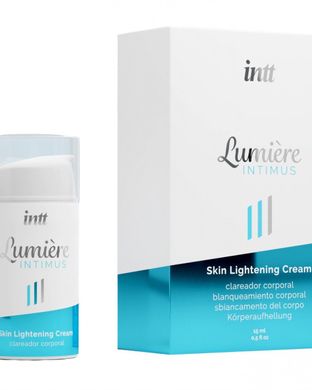 Крем для освітлення шкіри Intt Lumiere (15 мл) для всього тіла і інтимних зон, накопичувальний ефект