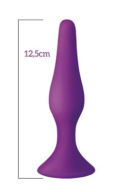 Анальна пробка з присоскою MAI Attraction Toys №34 Purple, довжина 12,5см, діаметр 3,2 см