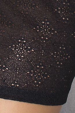 (SALE) Сорочка приталенная CAROLYN CHEMISE black 4XL/5XL - Passion, трусики