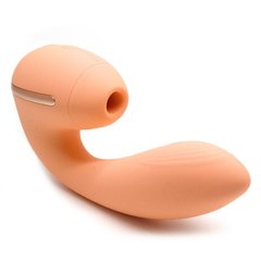 Вакуумный вибратор Kistoy Tina Mini Orange, вагинально-клиторальный, Помаранчевий