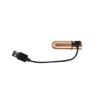 Віброкуля PowerBullet - First-Class Bullet 2.5" with Key Chain Pouch, Rose Gold, Рожеве золото