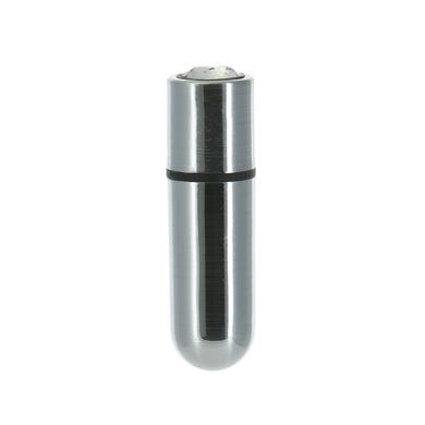 Віброкуля PowerBullet - First-Class Bullet 2.5" with Key Chain Pouch, Silver, Сріблястий