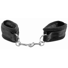 Наручники Sex and Mischief - Beginners Handcuffs Black тканевые, Чорний
